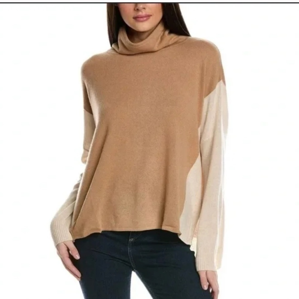 BRODIE CASHMERE MARGOT COLORBLOCK SWEATER SMALL S